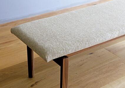 【開梱設置】高野木工 ARCO アルコ ダイニングベンチ ウォルナット W130cm チャート6:キャメル 【10年保証】