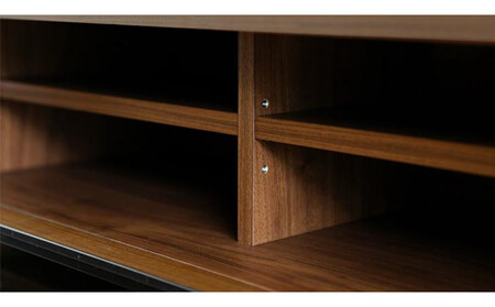 【開梱設置】高野木工 LECCE レッチェ 200TVボード ウォルナット (黒ガラス) 【10年保証】