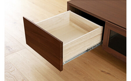 【開梱設置】高野木工 LECCE レッチェ 200TVボード ウォルナット (黒ガラス) 【10年保証】