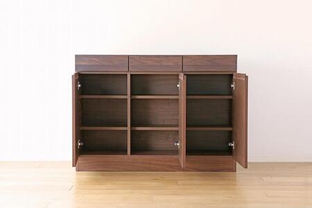 【開梱設置】高野木工 LECCE レッチェ 120薄型キャビネット ウォルナット 【10年保証】