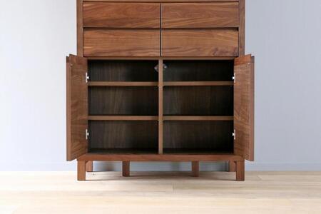 【開梱設置】高野木工 CANO カノ 85トールカップボード ウォルナット【10年保証】