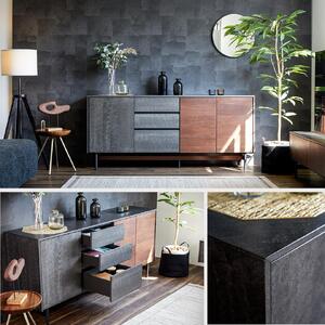 Alvin アルヴィン 180cm サイドボード <ウォールナット> 【モーブル】【大川家具】