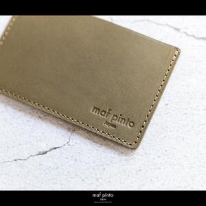 maf pinto (マフ ピント) カードケース 1枚 免許証 マイナンバーカード 薄型 スリム オリーブ レザー 本革 日本製