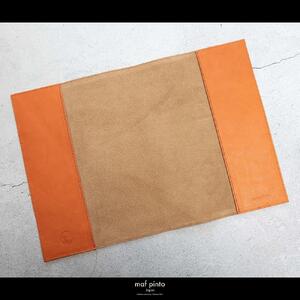 maf pinto (マフ ピント) ノートカバー B5サイズ オレンジシュリンク レザー 本革 日本製