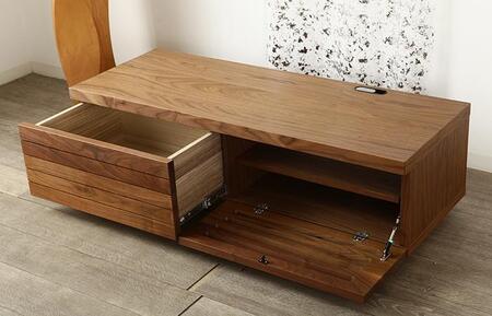 大川家具 ノート120TVボード左引出し ウォールナット 台輪