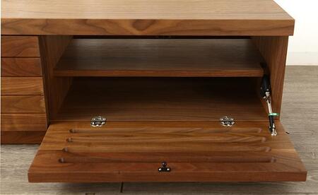 大川家具 ノート120TVボード左引出し ウォールナット 台輪