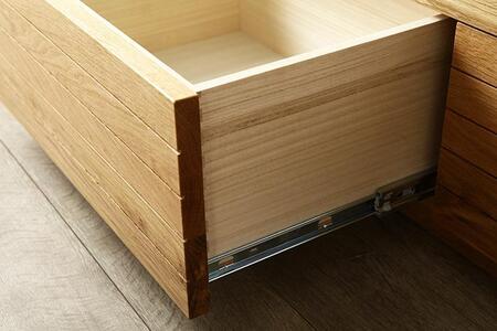 大川家具 ノート120TVボード左引出し オーク(ナラ) 台輪