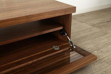 大川家具 ジャギー120TVボード1枚扉 ウォールナット 台輪