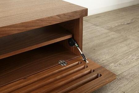 大川家具 ノート120TVボード1枚扉 ウォールナット 台輪