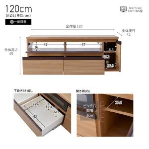 ブレイク １２０AVボード ロータイプ ＜オークナチュラル＞ 【モーブル】【大川家具】