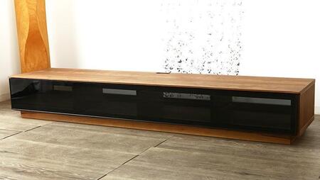 大川家具 ソフィア200TVボード ブラックフレーム 天然木ウォールナット 台輪