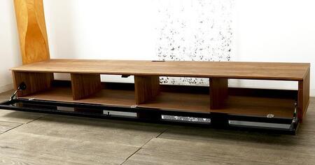 大川家具 ソフィア200TVボード ブラックフレーム 天然木ウォールナット 台輪