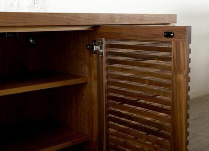 大川家具 ジャギー120リビングボード ウォールナット 台輪