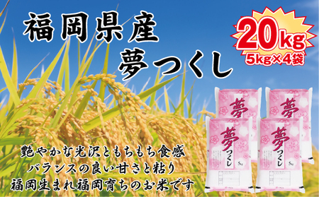 BZ-007_令和7年産新米先行予約食味鑑定士厳選 福岡県産夢 新米 20kg 夢