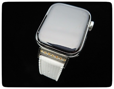 CN-006_Apple Watch専用シルバー925製チャーム_sevenstone(Citrine)&ラバーバンド