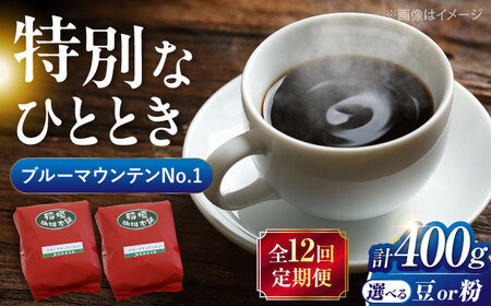 【全12回定期便】ブルーマウンテン NO.1 コーヒー ( 浅煎り ) 《豊前市》【稲垣珈琲】 珈琲 コーヒー 豆 粉 [VAS151]