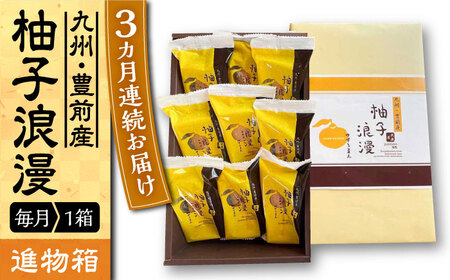 【全3回定期便】【進物箱】 柚子浪漫 9個入り《豊前市》【武蔵屋】お中元 ギフト 贈り物 和菓子 [VBU014] 4,250円