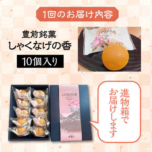 【全12回定期便】【進物箱】しゃくなげの香 10個入り《豊前市》【武蔵屋】お中元 ギフト 贈り物 和菓子 [VBU022] - サムネイル