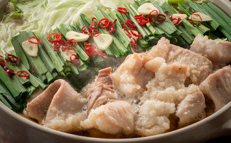 【全6回定期便】国産牛 もつ鍋 みそ味2人前×2セット（計4人前）〆はマルゴめん 福岡県産の米粉麺付き《豊前市》【株式会社マル五】 [VCL136]