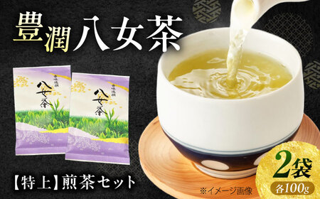 八女茶【特上】煎茶セット 100g×2袋 《豊前市》【株式会社木村食品(千代海苔株式会社)】[VEH018]