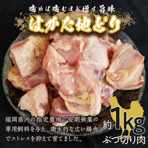 福岡県産地鶏「はかた地どり」ぶつ切り肉(約1kg)【034-0027】