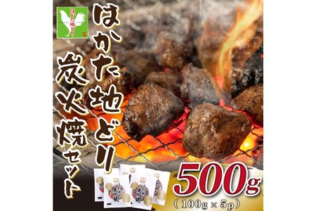 はかた地どり炭火焼セット500g（100g×5p）【014-0050】