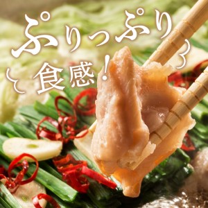 国産牛 もつ鍋 みそ味2人前×2セット(計4人前)〆はマルゴめん 中間市新名物の米粉麺付き【001-0042】