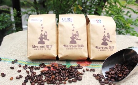 コーヒー Morrow珈琲 厳選 小郡オリジナルブレンド 飲み比べ セット 3種 各200g 珈琲 飲料  豆