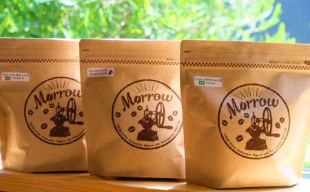 珈琲 元珈琲嫌いの店長が送る 自家焙煎 Morrow珈琲 人気TOP3 セット 200g×3種  粉