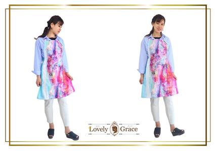 エプロン あざやかオシャレエプロン ギフト 衣類 キッチン ラブリーグレイス 