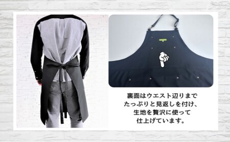 エプロン 黒生地 革風ポケットエプロン メンズ ギフト 衣類 キッチン ラブリーグレイス 