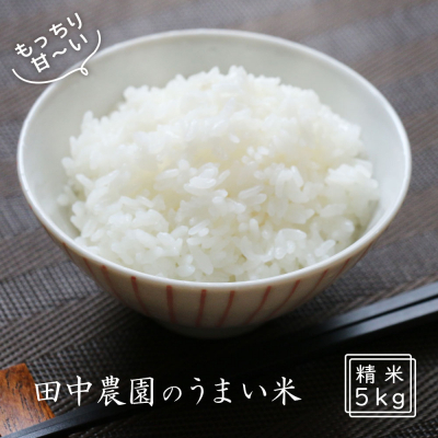 100年続く田中農園のうまい米 夢つくし 「田中茂米」 精米 5kg 米 お米