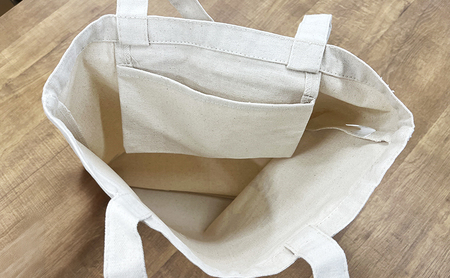 保護猫活動を応援！インナーポケット トートバッグ (パン持ちデザイン：全3色) ナイトブルー