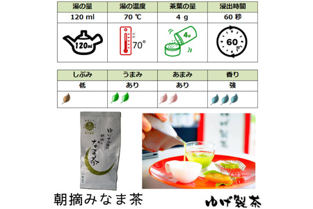 お茶 八女茶 ゆげさん家の朝摘みなま茶 300g(100g×3袋）[Esprit 福岡県 筑紫野市 21761023]