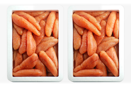 訳あり 無着色 辛子明太子 一本物 切れ子 込み 1kg ×2 計2kg [博多ふくいち 福岡県 筑紫野市 21760822]