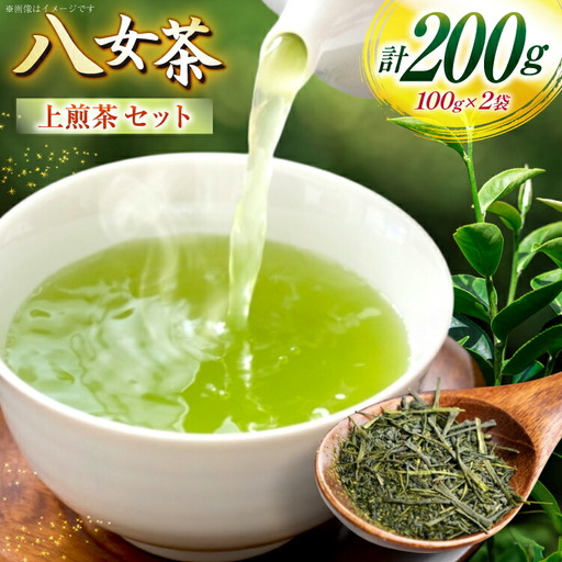 お茶 八女茶 上 煎茶 セット 100g 2袋 [株式会社木村食品 福岡県 筑紫野市 21761042]
