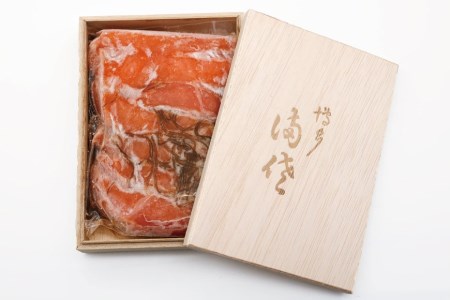 【贈答にも◎】辛子めんたい昆布漬 400g《木箱入り》 [博多料亭 満佐 福岡県 筑紫野市 21760007]