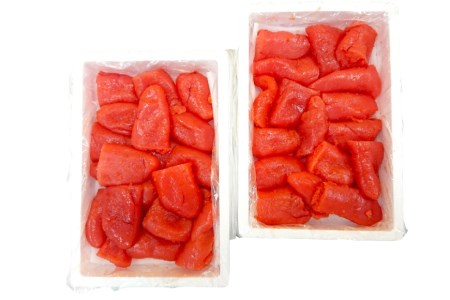 辛子明太子 切子 550g×2パック 計1.1kg メイコウフーズ 冷凍 訳あり 切れ子 家庭用 [古賀商店 福岡県 筑紫野市 21760209]