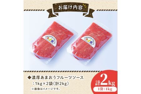 ＜先行予約受付中！2026年4月より順次発送＞フルーツソムリエが作った福岡産濃厚あまおうフルーツソース(計2kg・1kg×2袋)苺 いちご イチゴ ヨーグルト パンケーキ バニラアイス ＜離島配送不可＞【ksg0236】【南国フルーツ】