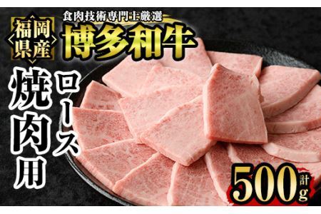 博多和牛ロース焼肉用(500g)牛肉 国産 福岡県産 ヤキニク 冷凍＜離島配送不可＞【ksg1210】【肉の筑前屋】
