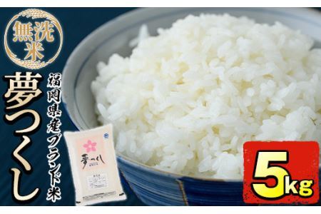 ＜令和7年産＞福岡県産ブランド米「夢つくし」無洗米(5kg)お米 5キロ ごはん ご飯【ksg0371】【朝ごはん本舗】