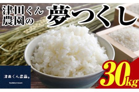 ＜先行予約受付中！2025年10月から2026年4月末にかけて順次発送予定＞津田くん農園の夢つくし(30kg・10kg×3袋) お米 白米 30キロ ごはん ご飯 【ksg1329】【くしだ企画】