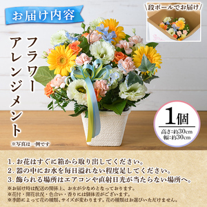 プロにおまかせ！フラワーアレンジメント(1個：約高さ30cm幅30cm)花 ギフト プレゼント 生花 花束 記念日 お祝い＜離島配送不可＞ 花 ギフト プレゼント 生花 花束 記念日 お祝い 【花のふじせ】【ksg1535】