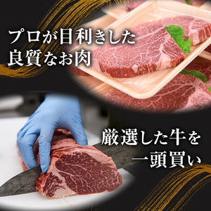 A4ランク博多和牛ヒレ肉シャトーブリアン(計450g・150g×3枚)牛肉 国産 ひれ肉 福岡県 黒毛和牛 赤身 冷凍 いとしまミートデリ工房 ＜離島配送不可＞【ksg1684】【徳永商店】