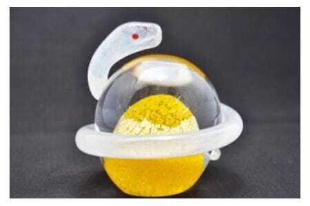 開運白蛇 黄【粋工房 】_HA1622