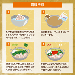 【ご家庭用】博多明太 もつ鍋 3人前 無着色辛子明太子 300g【海千】_HA0652