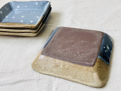 むなかた夜の浜辺 角皿 4枚セット【716】_HA0971