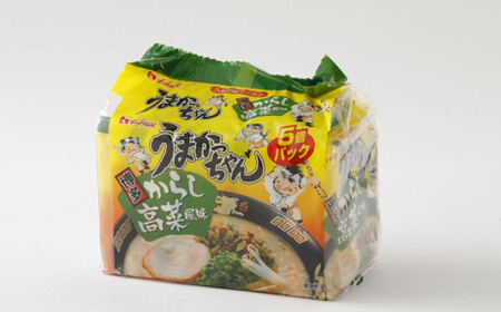 うまかっちゃん 博多 からし高菜 風味 30食（5袋×6パック）豚骨ラーメン からし 高菜 拉麺 ラーメン 豚骨 とんこつ 袋ラーメン