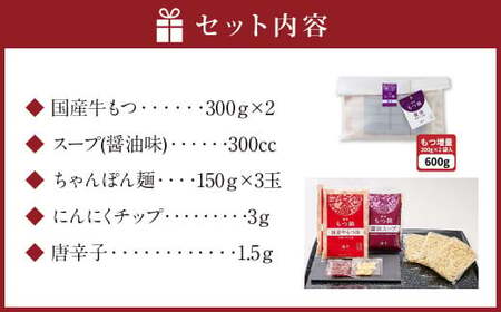 【もつ肉2倍】博多もつ鍋 (醤油味) 3人前 太宰府市 ホルモン