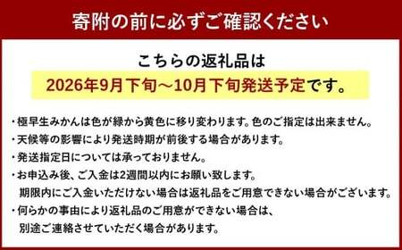 福岡県ブランドみかん「早味かん」3kg みかん ミカン 蜜柑 果物 くだもの フルーツ 福岡県産 【2026年9月下旬-10月下旬発送予定】